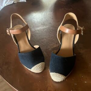 Tommy Hilfinger wedge heels hardly worn .  I can’t wear heels